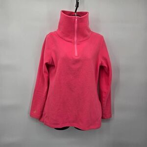 Dudley Stephens Fleece Prospect 1/4 Zip Pullover Size Small Pink Funnel Neck